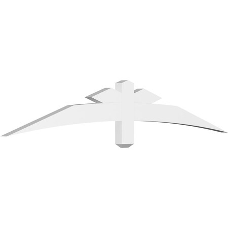 Ekena Millwork Alberta Architectural Grade PVC Gable Bracket, 72"W x 12"H x 2"D x 4"F, 4/12 Pitch GBP072X12X0204ALB00